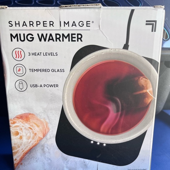 Sharper Image Black Mug Warmer with USB-A Power - Picture 2 of 2